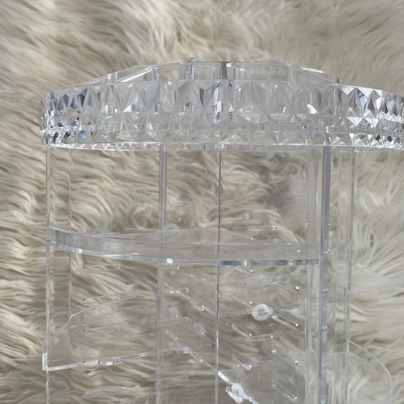 Make up 4 shelf organizer Clear plastic personal care storage swivel lazy Susan - Picture 12 of 17